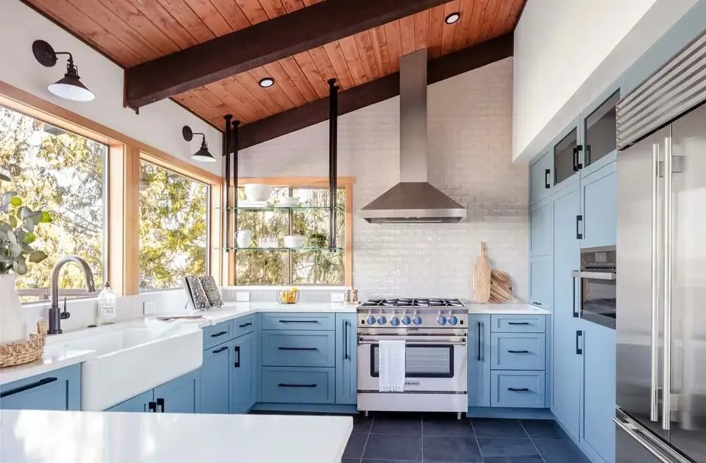 Arctic Blue Shaker shaker kitchen cabinets