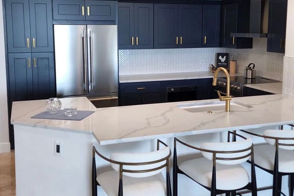 Blue Shaker shaker kitchen cabinets