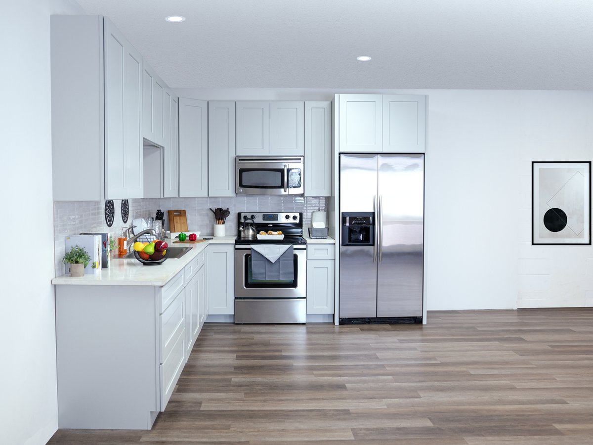Dove Grey kitchen cabinets, photo 12