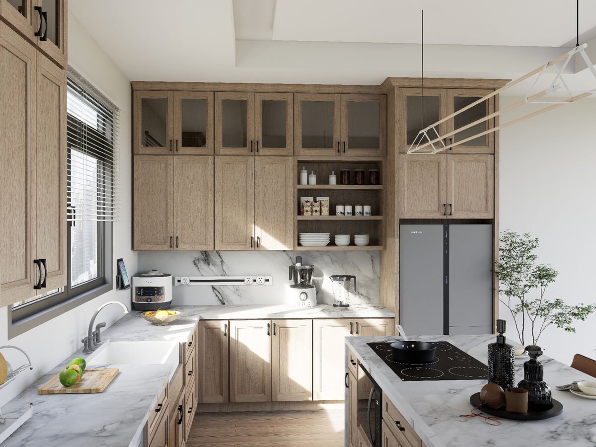 Beautiful custom kitchen cabinets in a finished Tampa Bay home