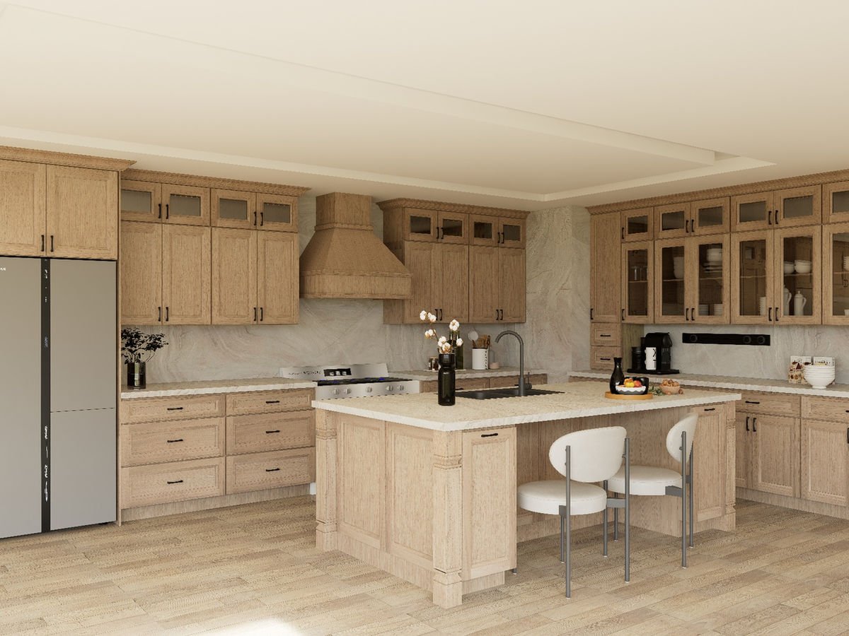 European White Oak kitchen cabinets, photo 4
