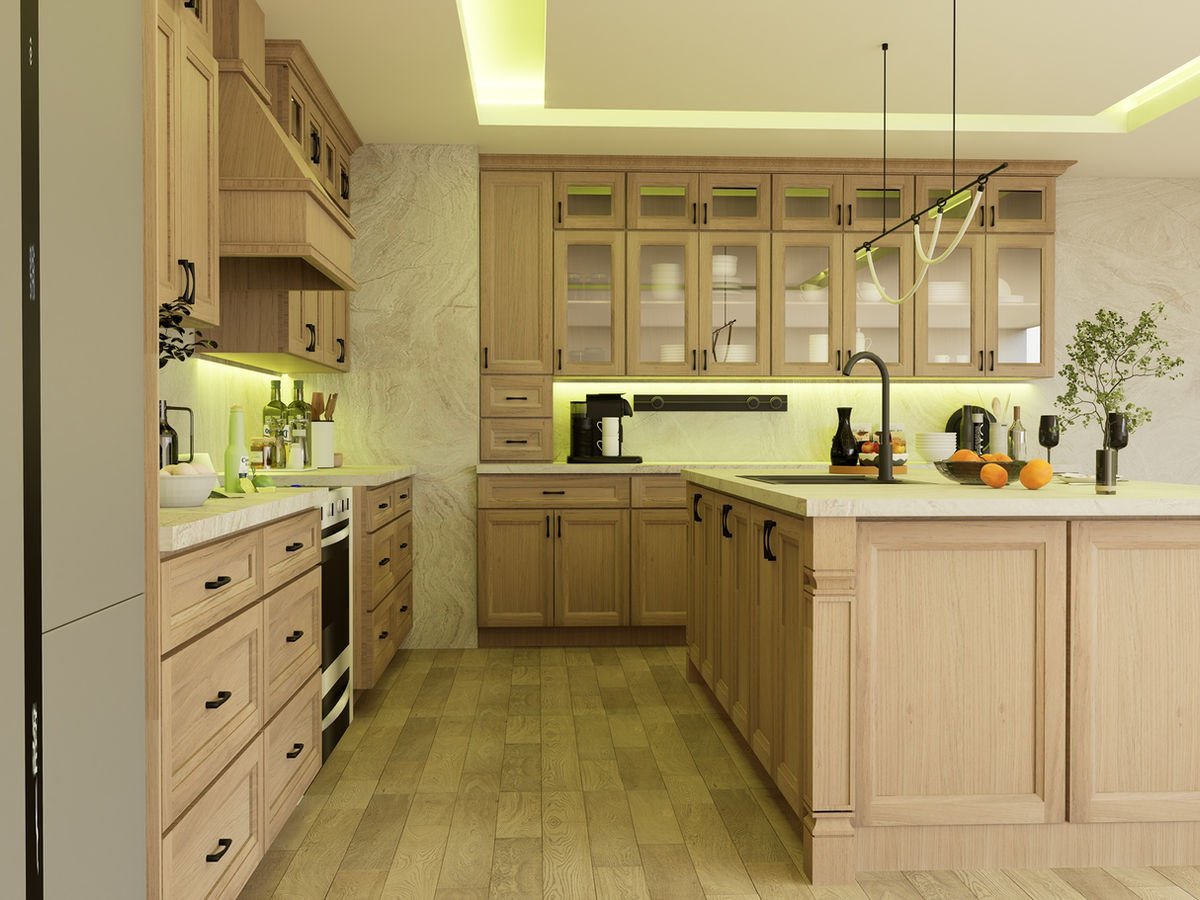 European White Oak kitchen cabinets, photo 5