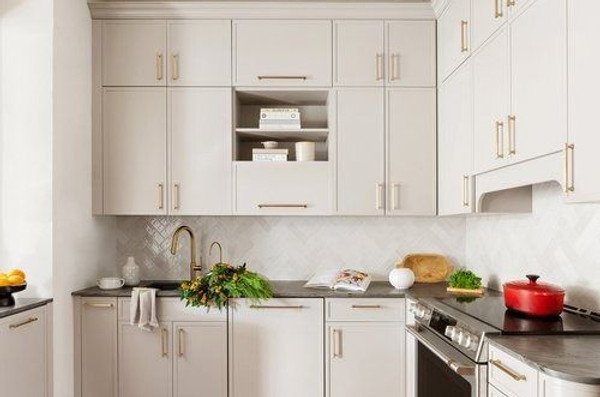 Slim Shaker Pearl slim shaker kitchen cabinets