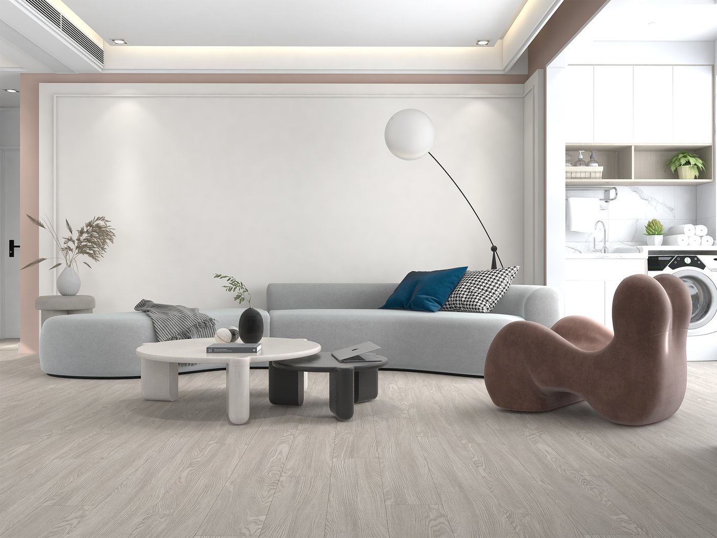 Hudson Metropolitan luxury vinyl plank flooring shown in a finished room