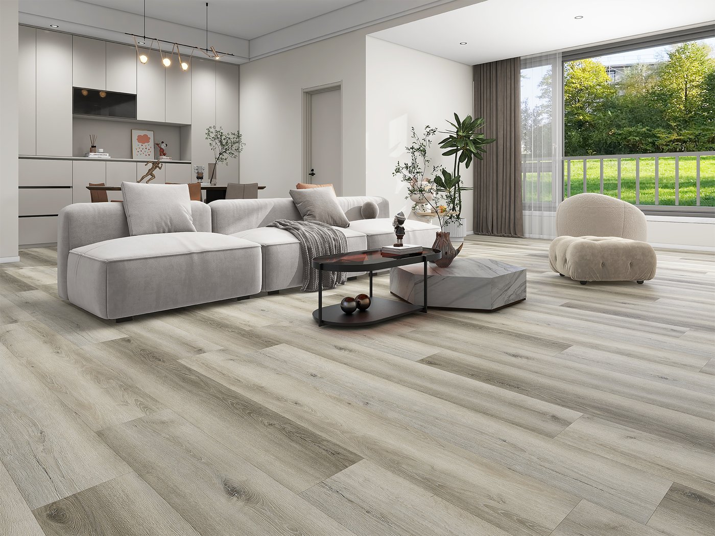 Lenox Metropolitan luxury vinyl plank flooring shown in a finished room