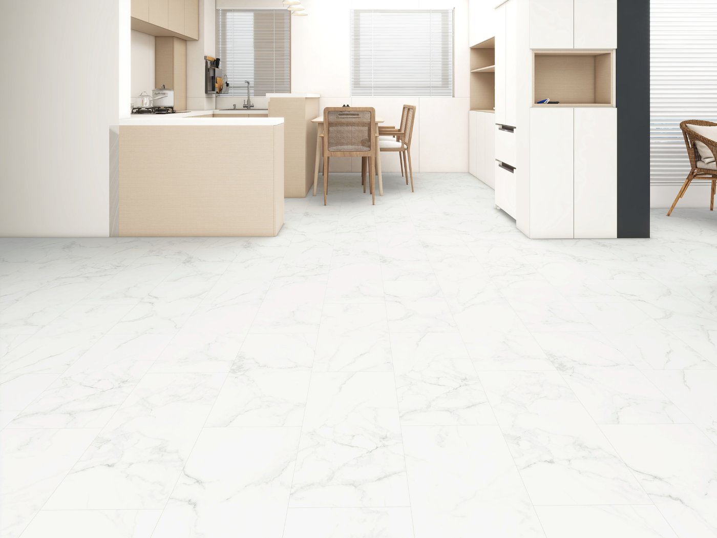Nova Core luxury vinyl tile flooring shown in a finished room