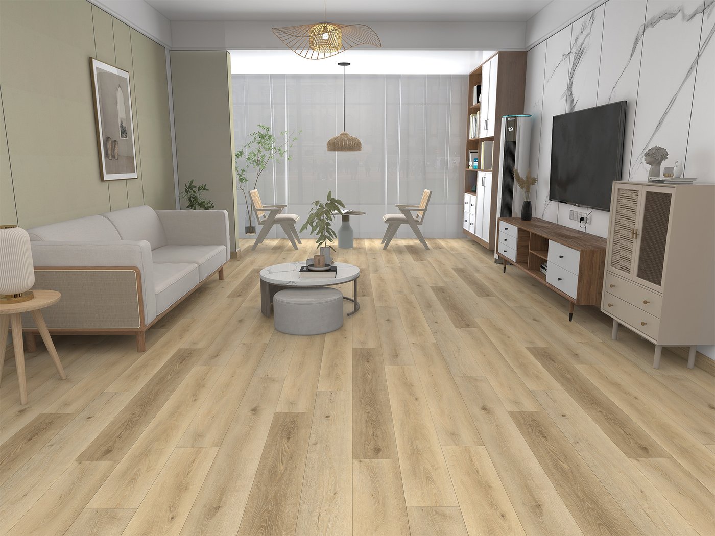 Vanguard Metropolitan luxury vinyl plank flooring shown in a finished room